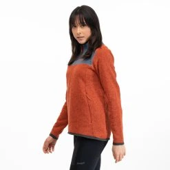 Bergans Of Norway Kamphaug Knitted W Half Zip Brick / Orion Blue -Bergans Of Norway shop 1091 21467 4