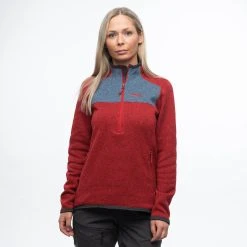 Bergans Of Norway Kamphaug Knitted W Half Zip Red / Orion Blue -Bergans Of Norway shop 1091 21484 4