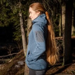 Bergans Of Norway Kamphaug Knitted W Hoodie Orion Blue -Bergans Of Norway shop 1093 21466 2