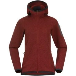 Bergans Of Norway Kamphaug Knitted W Hoodie Chianti Red
