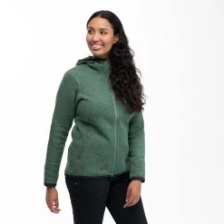 Bergans Of Norway Kamphaug Knitted W Hoodie Dark Jade Green -Bergans Of Norway shop 1093 23547 2
