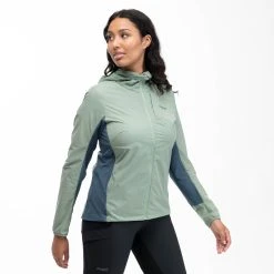 Bergans Of Norway Rabot Lt Windbreaker W Jacket Jade Green / Orion Blue -Bergans Of Norway shop 1122 25377 2