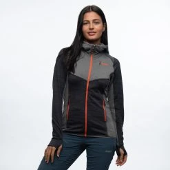 Bergans Of Norway Rabot Active Mid Hood W Jacket Solid Charcoal / Solid Grey / Fiesta -Bergans Of Norway shop 1222 21490 4