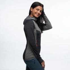 Bergans Of Norway Rabot Active Mid Hood W Jacket Solid Charcoal / Solid Grey / Fiesta -Bergans Of Norway shop 1222 21490 5