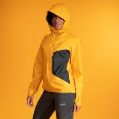 Bergans Of Norway Y LightLine Air 3L Shell Jacket Women Mango Yellow / Dark Shadow Grey -Bergans Of Norway shop 1825 25286 4