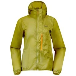 Bergans Of Norway Y LightLine Pure Windbreaker Jacket Women Golden Lime Green