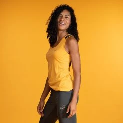 Bergans Of Norway Y LightLine Merino Top Women Mango Yellow / Dark Shadow Grey -Bergans Of Norway shop 2225 25286 4