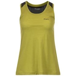 Bergans Of Norway Y LightLine Merino Top Women Golden Lime Green / Dark Shadow Grey