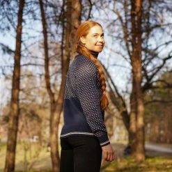 Bergans Of Norway Alvdal Wool W Half Zip Navy / Vanilla White -Bergans Of Norway shop 2505 14286 2