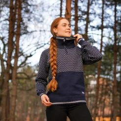 Bergans Of Norway Alvdal Wool W Half Zip Navy / Vanilla White -Bergans Of Norway shop 2505 14286 4