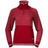 Bergans Of Norway Alvdal Wool W Half Zip Red / Vanilla White