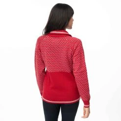Bergans Of Norway Alvdal Wool W Half Zip Red / Vanilla White -Bergans Of Norway shop 2505 21497 3