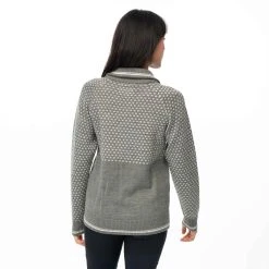 Bergans Of Norway Alvdal Wool W Half Zip Green Mud / Vanilla White -Bergans Of Norway shop 2505 21498 6