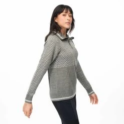 Bergans Of Norway Alvdal Wool W Half Zip Green Mud / Vanilla White -Bergans Of Norway shop 2505 21498 8