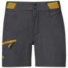 Bergans Of Norway Cecilie Mtn Softshell Shorts Solid Dark Grey / Solid Charcoal / Light Golden Yellow