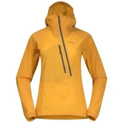 Bergans Of Norway Cecilie Light Wind Anorak Light Golden Yellow / Golden Yellow / Solid Dark Grey