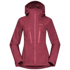 Bergans Of Norway Cecilie Mountain Softshell Jacket Dark Creamy Rouge / Creamy Rouge