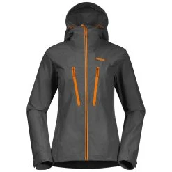 Bergans Of Norway Cecilie Mountain Softshell Jacket Solid Dark Grey / Cloudberry Yellow