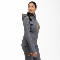 Bergans Of Norway Cecilie Mountain Softshell Jacket Solid Dark Grey / Cloudberry Yellow -Bergans Of Norway shop 2554 25387 4