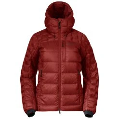 Bergans Of Norway Magma Medium Down Jacket W/Hood Women Chianti Red