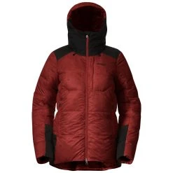 Bergans Of Norway Magma Warm Down Jacket W/Hood Women Chianti Red / Black