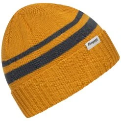 Bergans Of Norway Striped V2 Beanie Light Golden Yellow / Orion Blue