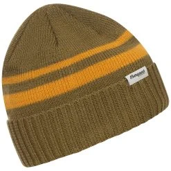 Bergans Of Norway Striped V2 Beanie Olive Green / Light Golden Yellow