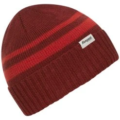Bergans Of Norway Striped V2 Beanie Chianti Red / Dark Brick