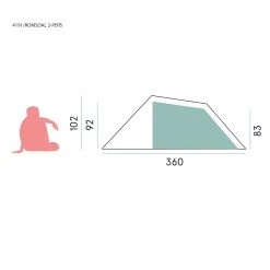 Bergans Of Norway Romsdal 2-Person Tent Solid Light Grey / Bright Magma -Bergans Of Norway shop 4191 13352 3