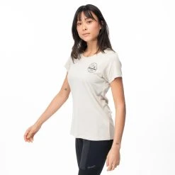Bergans Of Norway Graphic Wool W Tee Chalk Sand / Solid Charcoal -Bergans Of Norway shop 6879 21643 4