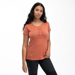 Bergans Of Norway Graphic Wool W Tee Terracotta / Chianti Red -Bergans Of Norway shop 6879 25394 1