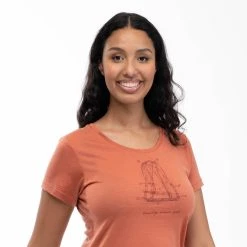 Bergans Of Norway Graphic Wool W Tee Terracotta / Chianti Red -Bergans Of Norway shop 6879 25394 3