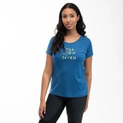 Bergans Of Norway Graphic Wool W Tee North Sea Blue / Jade Green / Navy Blue -Bergans Of Norway shop 6879 25440 1