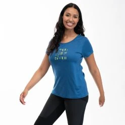 Bergans Of Norway Graphic Wool W Tee North Sea Blue / Jade Green / Navy Blue -Bergans Of Norway shop 6879 25440 4