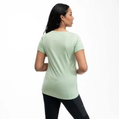Bergans Of Norway Graphic Wool W Tee Light Jade Green / Chianti Red -Bergans Of Norway shop 6879 25441 2