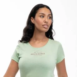 Bergans Of Norway Graphic Wool W Tee Light Jade Green / Chianti Red -Bergans Of Norway shop 6879 25441 3