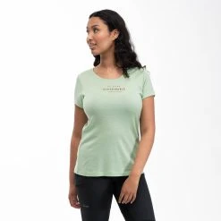 Bergans Of Norway Graphic Wool W Tee Light Jade Green / Chianti Red -Bergans Of Norway shop 6879 25441 4