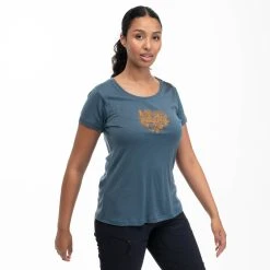 Bergans Of Norway Graphic Wool W Tee Orion Blue / Golden Field -Bergans Of Norway shop 6879 25442 4