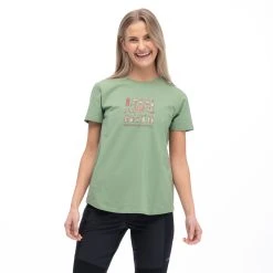 Bergans Of Norway Graphic W Tee Jade Green / Chalk Sand / Chianti Red -Bergans Of Norway shop 6881 25434 1