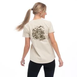 Bergans Of Norway Graphic W Tee Chalk Sand / Dark Olive Green -Bergans Of Norway shop 6881 25436 3