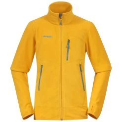 Bergans Of Norway Runde Youth Jacket Light Golden Yellow / Smoke Blue