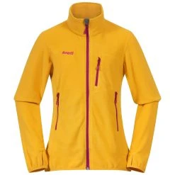Bergans Of Norway Runde Youth Girl Jacket Light Golden Yellow / Fandango Purple