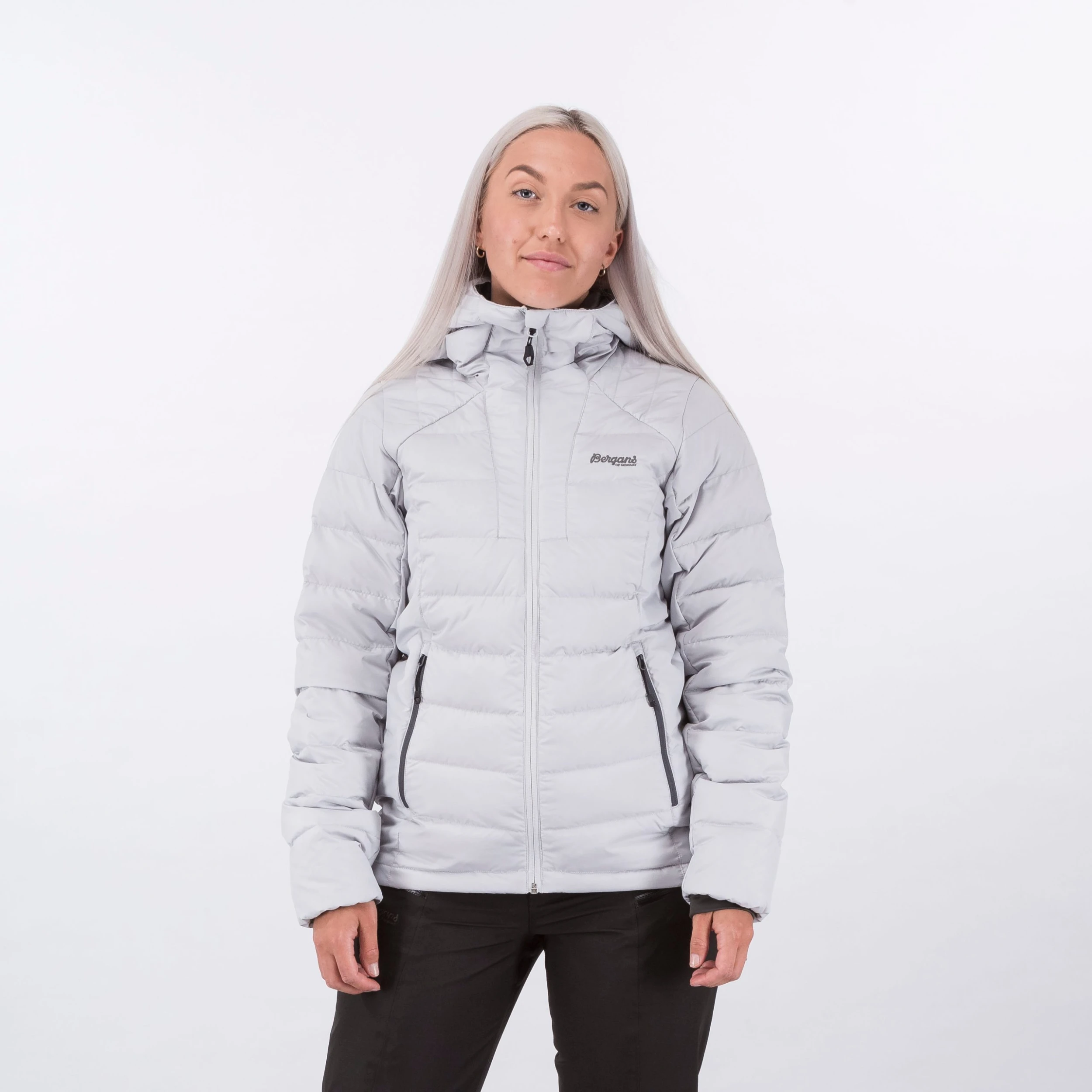 Bergans Of Norway Røros Down Hybrid W Jacket Aluminium / Solid Dark Grey 4 Bergans Of Norway Røros Down Hybrid W Jacket Aluminium / Solid Dark Grey - Bilde 2