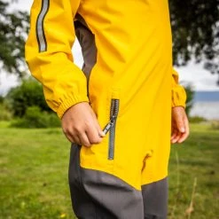 Bergans Of Norway Lilletind Kids Coverall Light Golden Yellow / Solid Charcoal -Bergans Of Norway shop 7982 21506 2