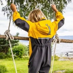 Bergans Of Norway Lilletind Kids Coverall Light Golden Yellow / Solid Charcoal -Bergans Of Norway shop 7982 21506 5