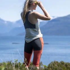 Bergans Of Norway Fløyen ¾ Outdoor Tights Women Brick / Solid Charcoal -Bergans Of Norway shop 8609 14185 2