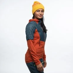 Bergans Of Norway Senja Midlayer Hood W Jacket Brick / Orion Blue -Bergans Of Norway shop 8729 21467 2