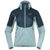 Bergans Of Norway Senja Midlayer Hood W Jacket Misty Forest / Orion Blue