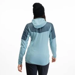 Bergans Of Norway Senja Midlayer Hood W Jacket Smoke Blue / Orion Blue -Bergans Of Norway shop 8729 21638 3