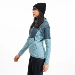 Bergans Of Norway Senja Midlayer Hood W Jacket Smoke Blue / Orion Blue -Bergans Of Norway shop 8729 21638 4
